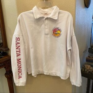 JOHN GALT Brandy Melville White Santa Monica White Oversized Sweater One Size
